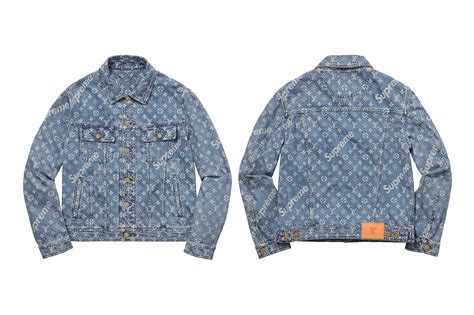 supreme x louis vuitton jeans jacket|louis vuitton supreme camo jacket.